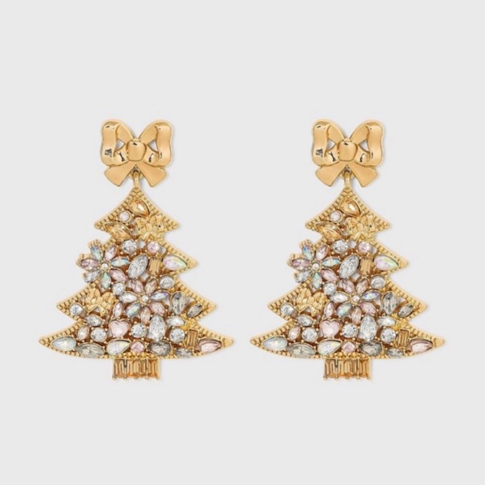 NWT Sugarfix by Baublebar Gold Christmas Earrings
